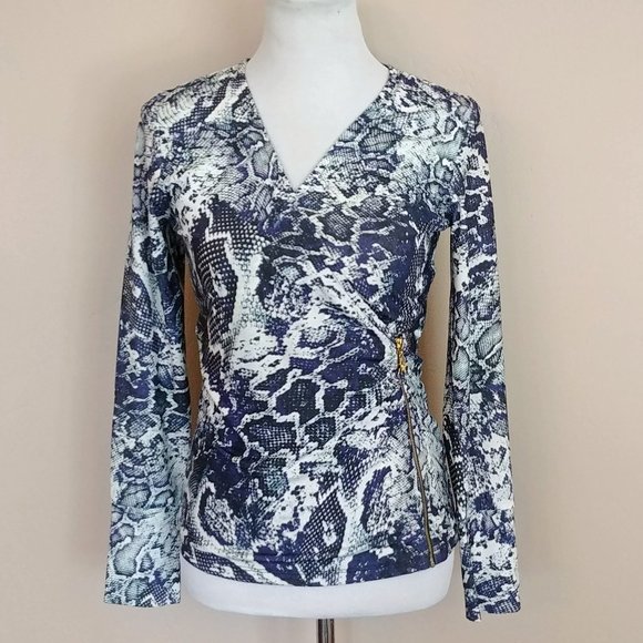 Etoile Du Monde Paris Snakeskin Design Top - Women's Euro Size Med (U.S. Small) - Picture 2 of 9